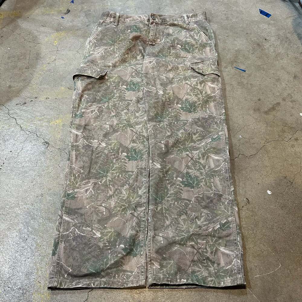 PacSun Baggy Leaf Print Camo Cargo Pants